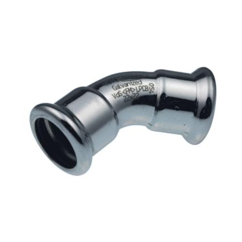 XPress staalverzinkt, bocht 45gr 22mm - mof/mof
