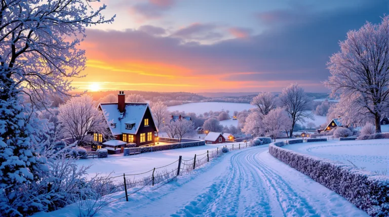 ontdek prachtige kerstafbeeldingen met landschappen, geen stockfoto's meer, perfect om de feestdagen sfeervol te vieren.