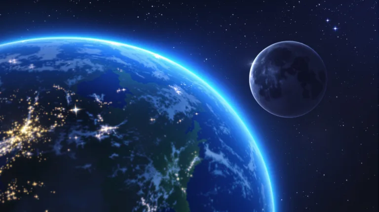 ontdek hoe de maan langzaam van de aarde wegdrijft en daardoor onze dagen stilletjes langer maakt.