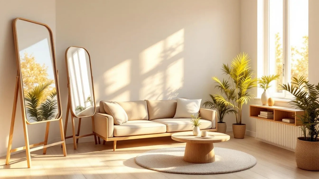 Niet aan de muur, deze plek maakt kleine kamers veel groter met spiegels