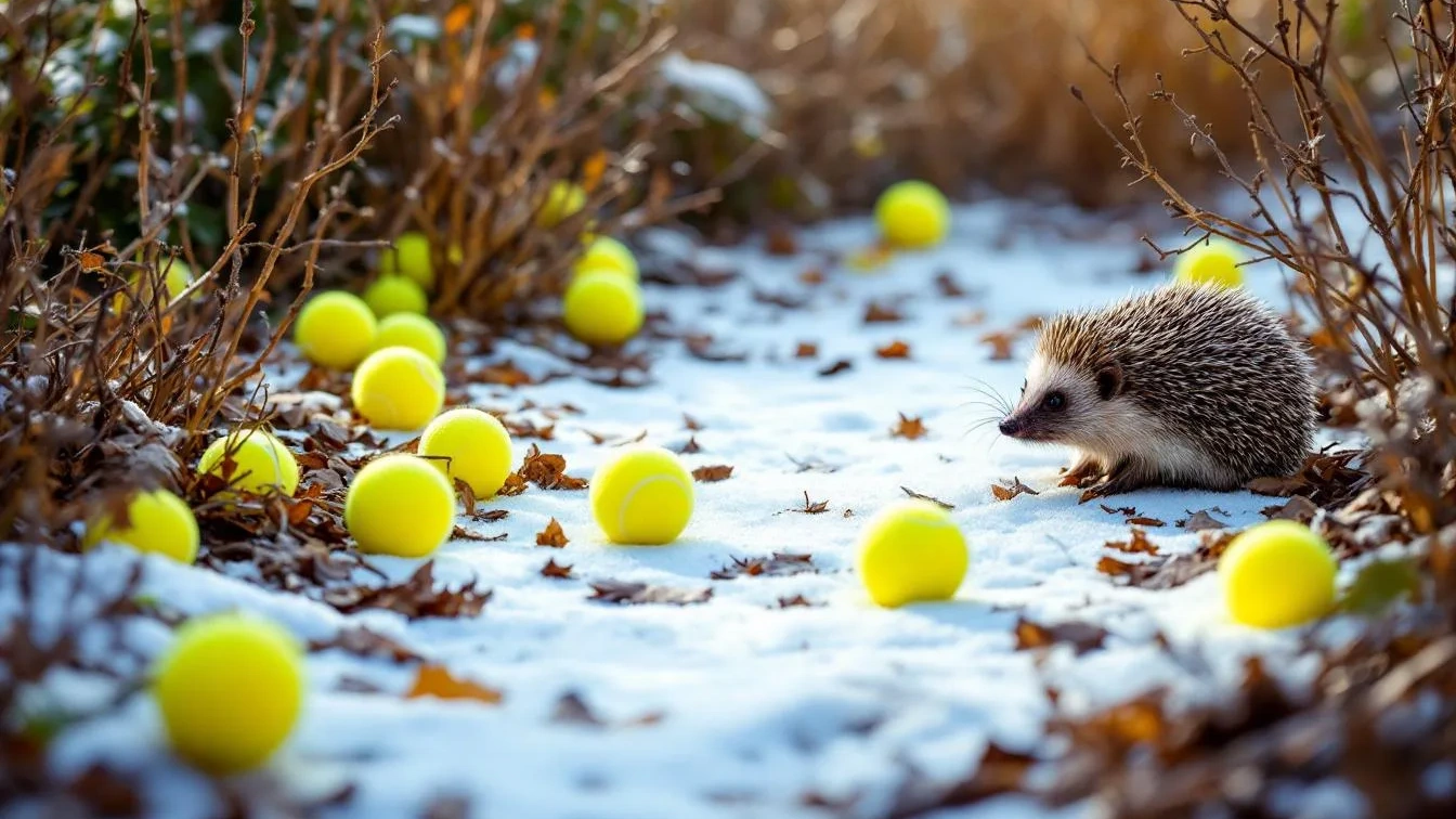 Tuinman onthult waarom tennisballen vogels en egels deze winter kunnen redden