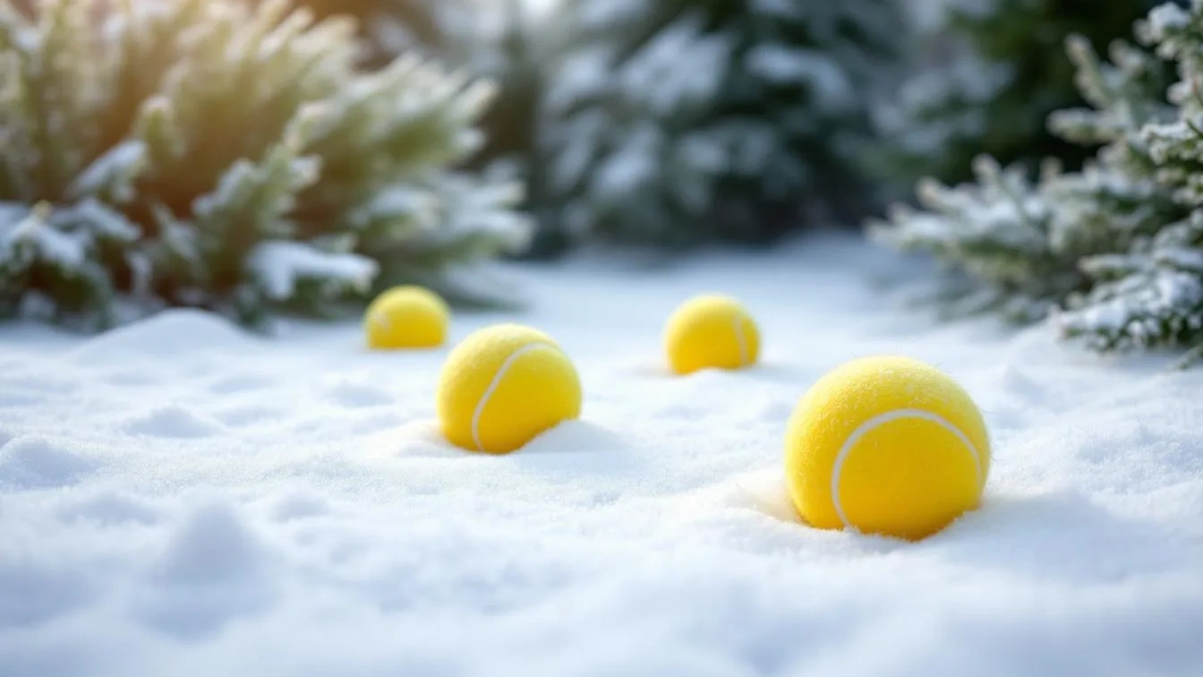 Waarom je tennisballen in de tuin moet leggen tijdens de winter